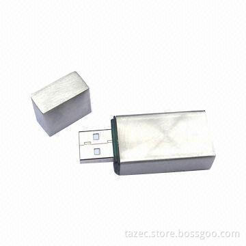 Metal Bootable USB Flash Drive with Quadrel Design, Supports USB-HDD and ZIP DOS Startup